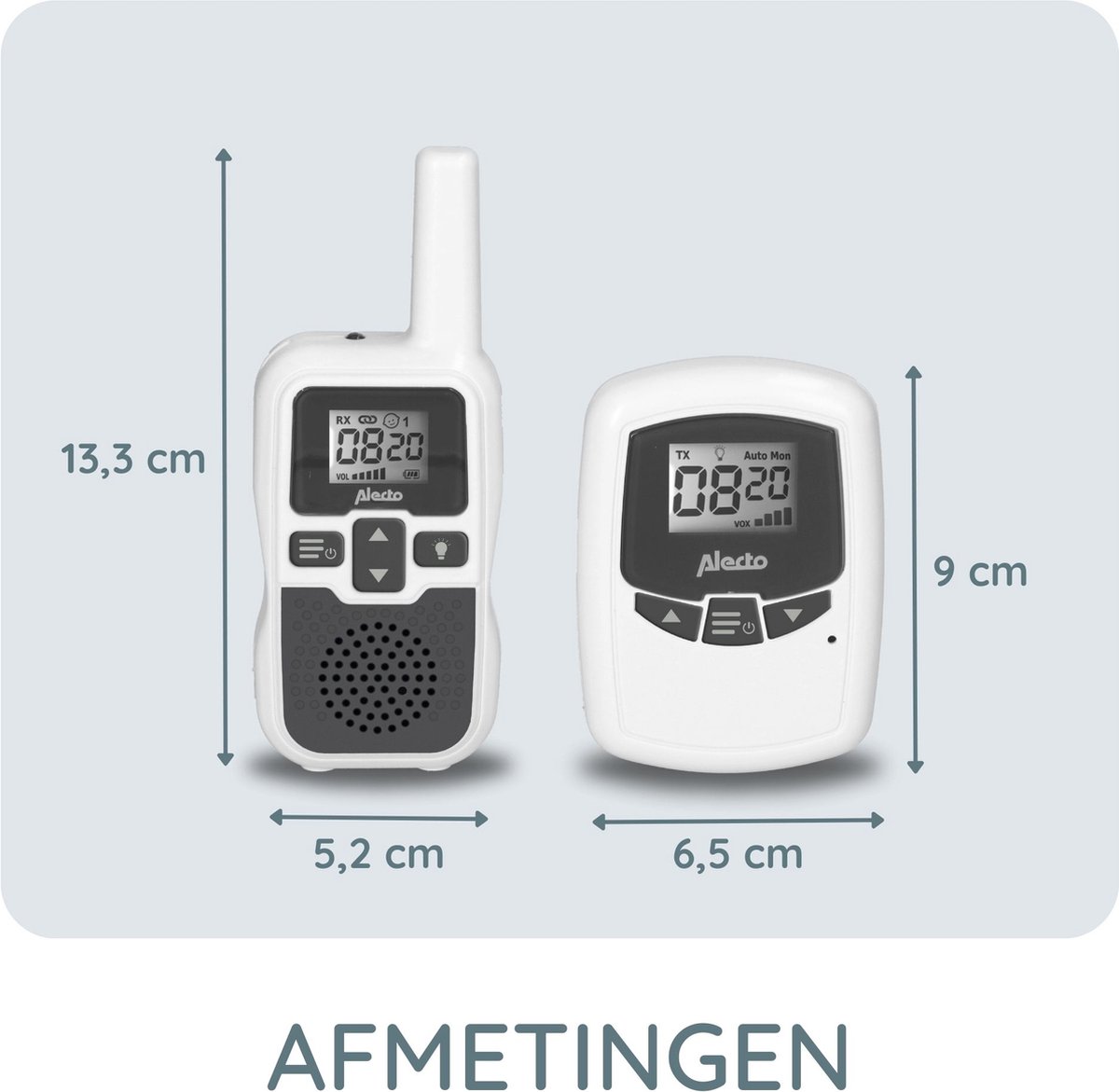 Alecto DBX-80 Audio Babyfoon Bundel met 2 Babyunits