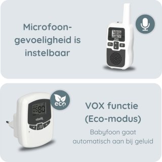 Alecto DBX-80 Babyfoon Wit/Antraciet