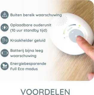 Alecto DBX110 Babyfoon Wit/Blauw