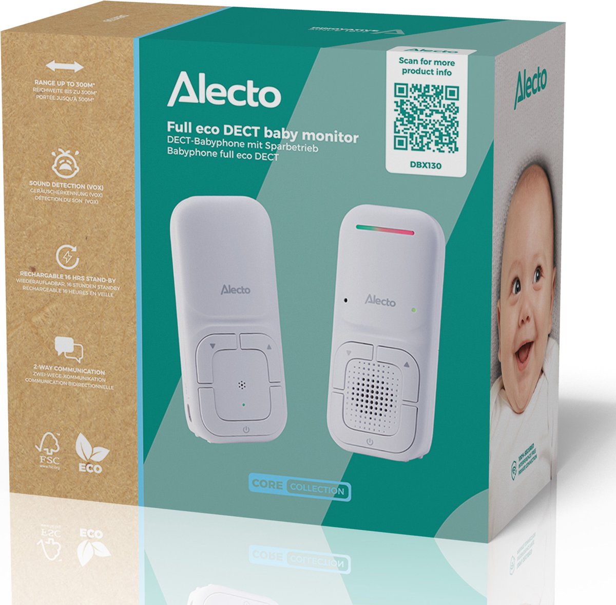 Alecto DBX130 Babyfoon Wit