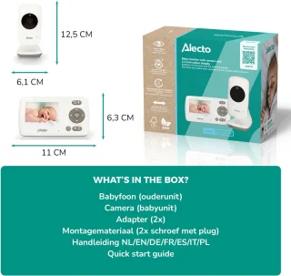 Alecto DVM-71 Babyfoon met Camera Wit