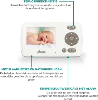 Alecto DVM-71 Babyfoon met Camera Wit