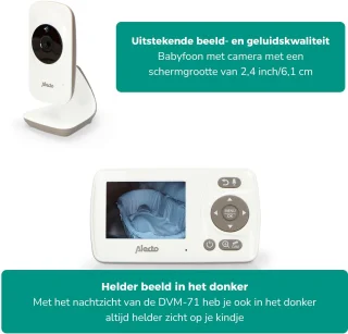 Alecto DVM-71 Babyfoon met Camera Wit