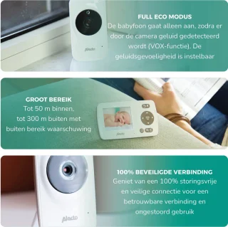 Alecto DVM-71 Babyfoon met Camera Wit