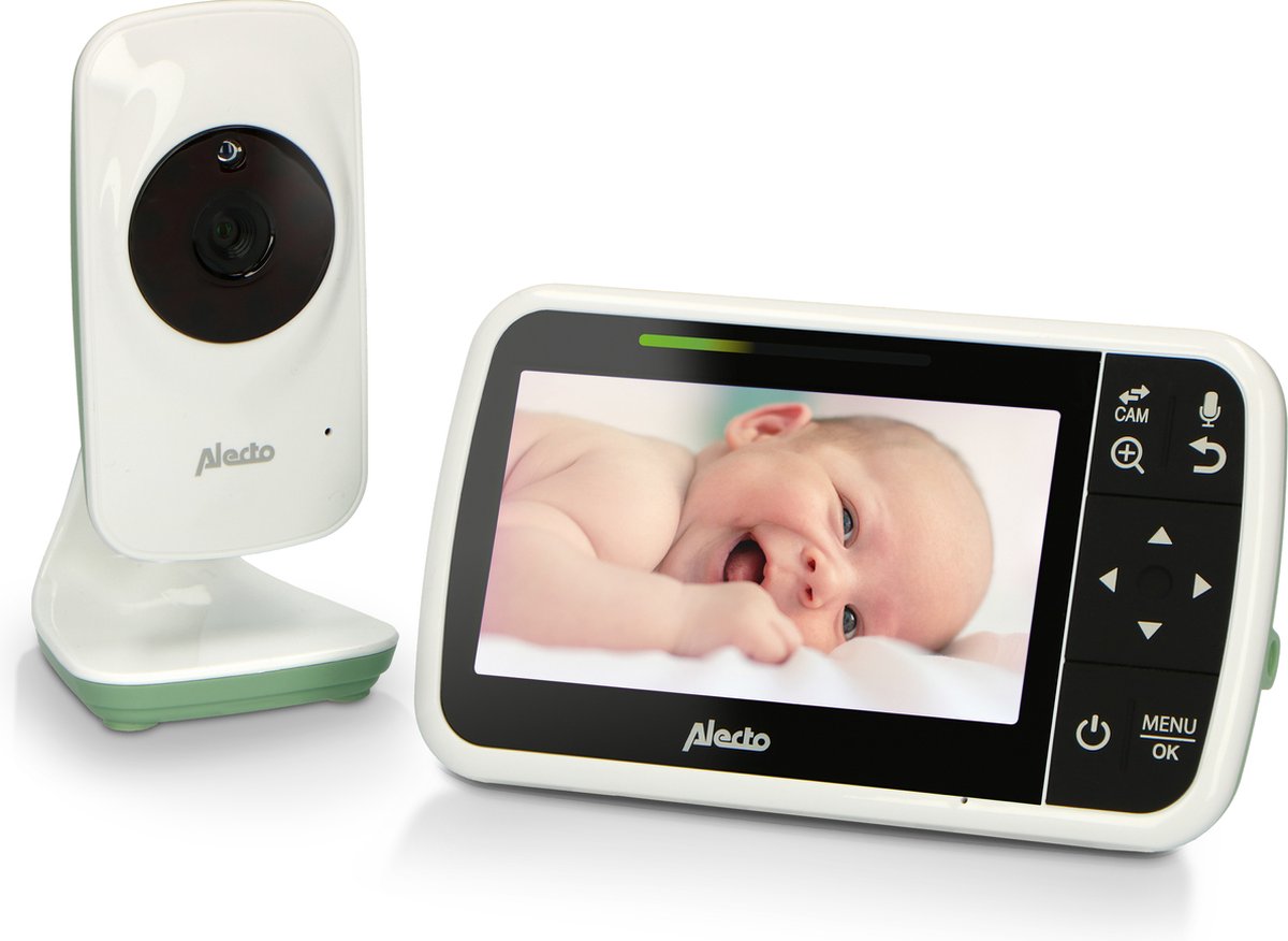 De Alecto DVM149GN Babyfoon met Camera Wit-Groen in één oogopslag