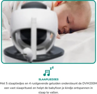 Alecto DVM200M + DVM200C Babyfoon Bundel - Wit