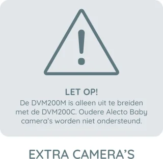 Alecto DVM200M + DVM200C Babyfoon Bundel - Wit