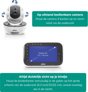 Alecto DVM200M + DVM200C Babyfoon Bundel - Wit