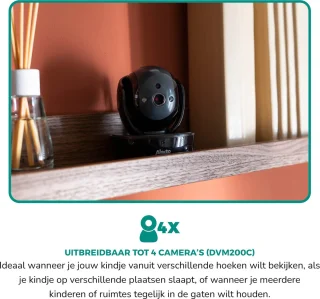 Alecto DVM200MBK Babyfoon met camera zwart