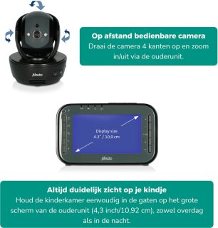 Alecto DVM200MBK Babyfoon met camera zwart