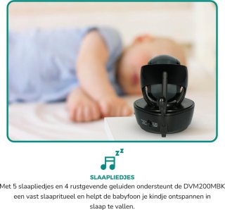 Alecto DVM200MBK Babyfoon met camera zwart