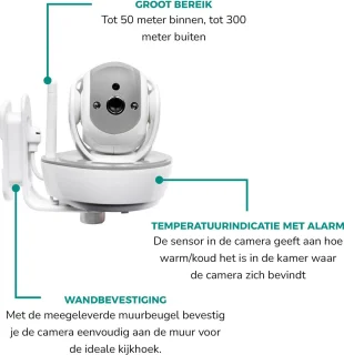 Alecto DVM200MGS babyfoon met camera grijs