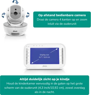 Alecto DVM200MGS babyfoon met camera grijs