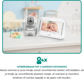 Alecto DVM200MGS babyfoon met camera grijs