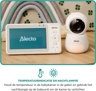 Alecto DVM2050 Babyfoon met Camera 5 inch Wit