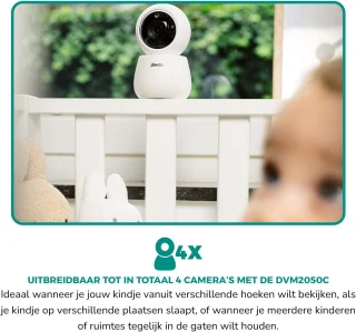 Alecto DVM2050 Babyfoon met Camera 5 inch Wit