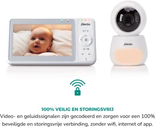 Alecto DVM2050 Babyfoon met Camera 5 inch Wit