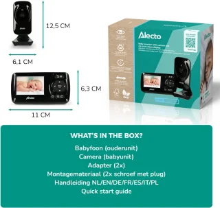 Alecto DVM71BK Babyfoon met Camera Zwart