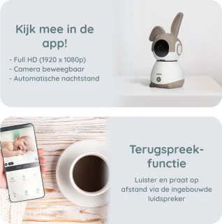 Alecto SMARTBABY10BE Wifi Babyfoon met Camera Beige