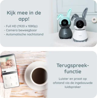 Alecto SMARTBABY10BK Wifi Babyfoon met Camera Zwart