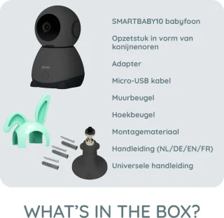 Alecto SMARTBABY10BK Wifi Babyfoon met Camera Zwart