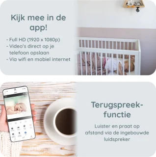 Alecto SMARTBABY5BK WiFi-babyfoon met camera - Zwart