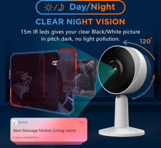 Arenti IN1 Babyfoon Full HD Wifi Zwart