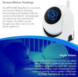 ARTHANE Babyfoon Met Camera 1080P HD Wifi