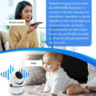 ARTHANE Babyfoon Met Camera 1080P HD Wifi