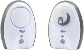 Audio Babyfoon - Baby Monitor - Baby Bewaken - Instelbare Gevoeligheid - 4x7x10 cm - Wit Grijs