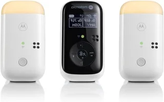 Audio babyfoon met dubbele monitor - 2 stuks - wit