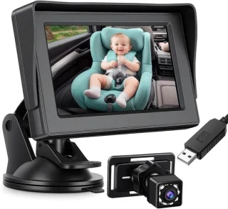 Auto babyfoon - babycamera - zwart