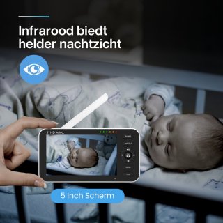 Avalect SafeNest 5 inch Babyfoon met Camera