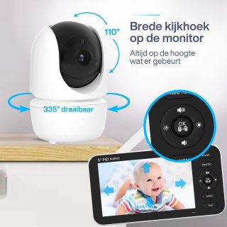 Avalect SafeNest 5 inch Babyfoon met Camera