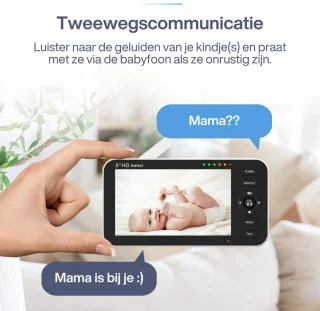 Avalect SafeNest 5 inch Babyfoon met Camera