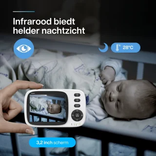Avalect SmartNest Babyfoon 3,2 inch met camera