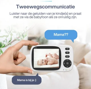 Avalect SmartNest Babyfoon 3,2 inch met camera