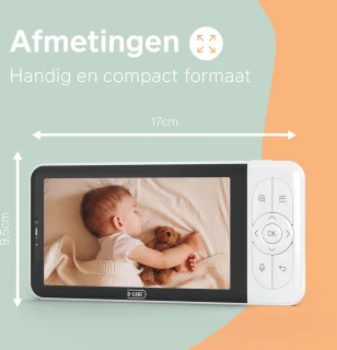B-Care Moon Wifi Babyfoon Met 2 Camera's 5 Inch HD