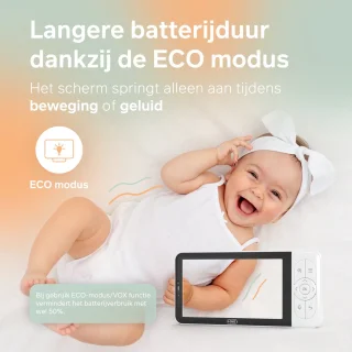 B-Care Moon Wifi Babyfoon Met 2 Camera's 5 Inch HD