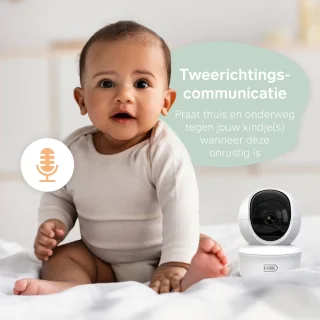 B-Care Moon Wifi Babyfoon Met 2 Camera's 5 Inch HD
