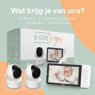 B-Care Moon Wifi Babyfoon Met 2 Camera's 5 Inch HD