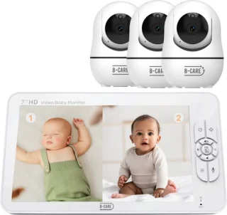 B-Care Sparkle Ultimate Babyfoon 3 Camera 7 Inch HD Monitor