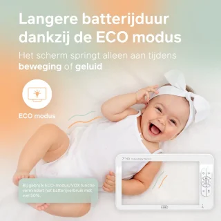 B-Care Sparkle Ultimate Babyfoon 4 Camera's 7 Inch HD