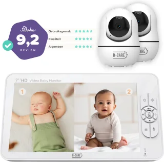 B-Care Sparkle Ultimate Babyfoon met 2 Camera's 7.0 Inch HD Monitor