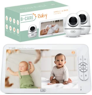 B-Care Sparkle Ultimate Babyfoon met 2 Camera's 7.0 Inch HD Monitor