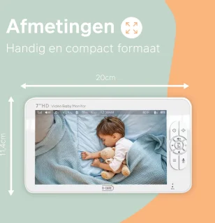 B-Care Sparkle Ultimate HD Babyfoon 7 inch Camera