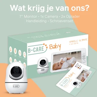 B-Care Sparkle Ultimate HD Babyfoon 7 inch Camera