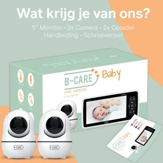 B-Care Star Supreme Babyfoon 2 Camera's 5 Inch HD Monitor