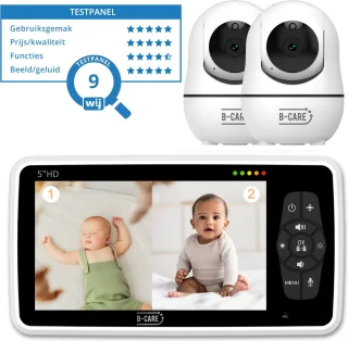B-Care Star Supreme Babyfoon 2 Camera's 5 Inch HD Monitor