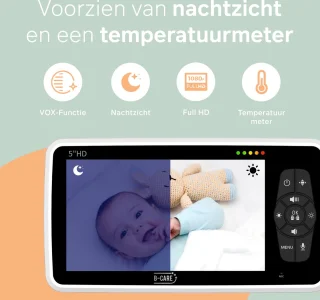 B-Care Star Supreme Babyfoon 4 Camera's 5.0 Inch HD